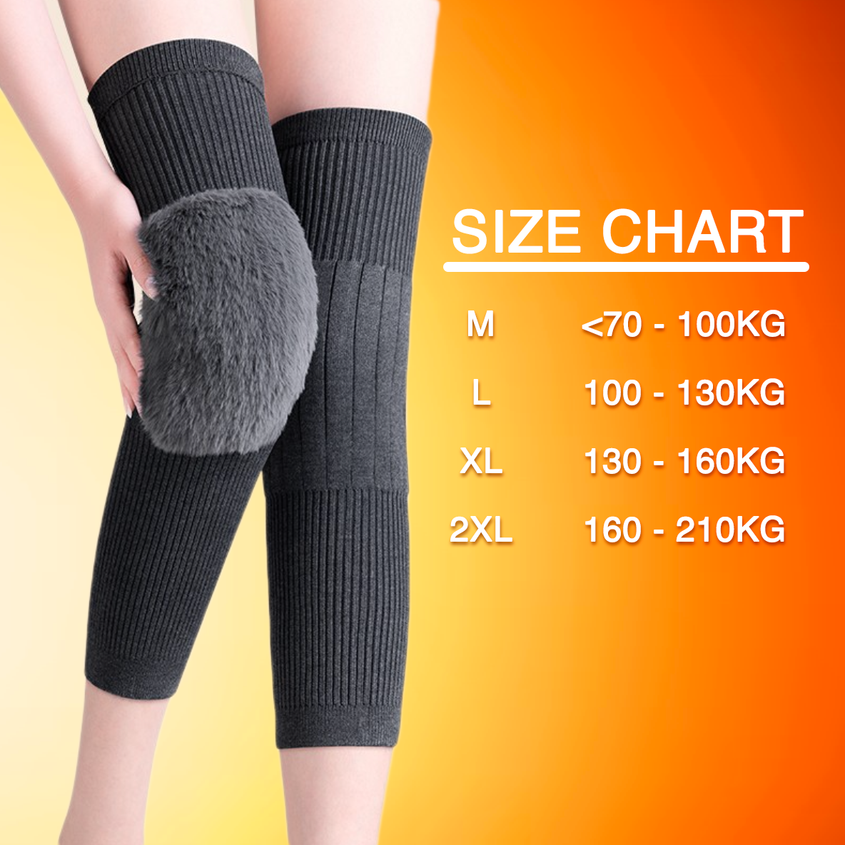 2pcs Cashmere Leg Warmer Wool Warm Thickened And Fleece For Men's & Women