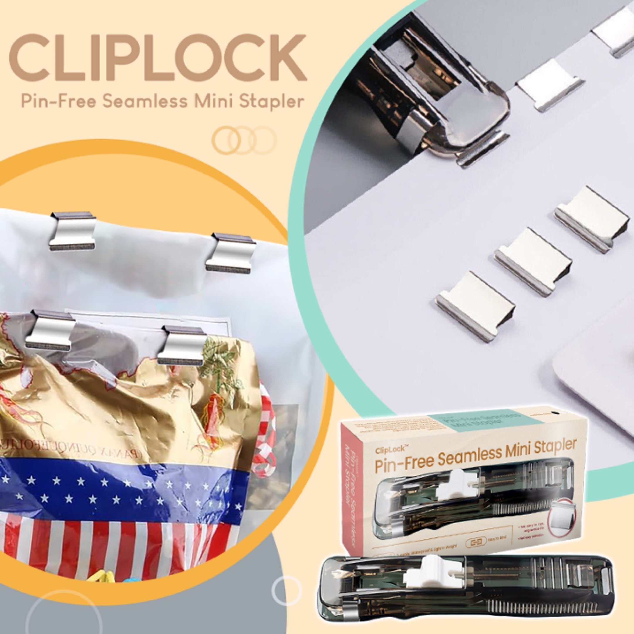 ClipLock Pin-Free Nahtlos Mini Hefter