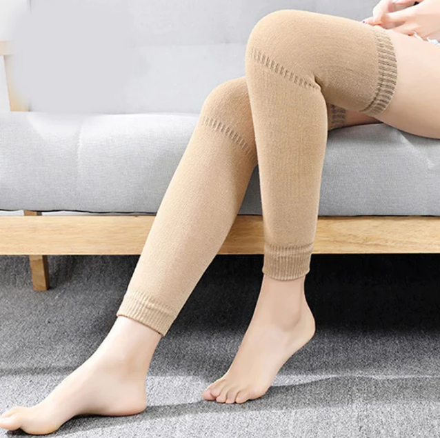 2pcs Cashmere Leg Warmer Wool Warm Thickened And Fleece For Men's & Women